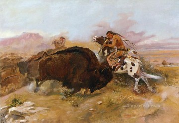 Indios americanos Painting - Carne para la tribu 1891 Charles Marion Russell Indios Americanos